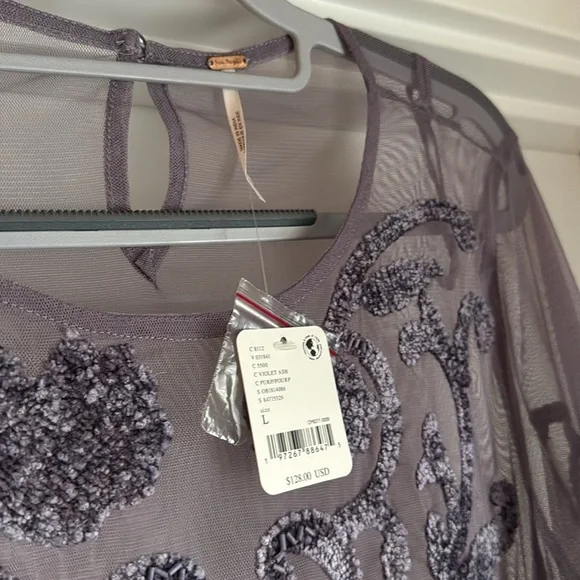 Free People Shine Through Top in Violet Ash - Picture 6 of 9